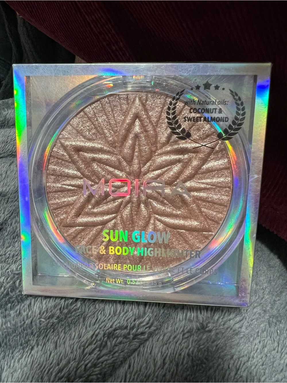 Moira Sun Glow Face and Body Highlighter in the color Rose Petals